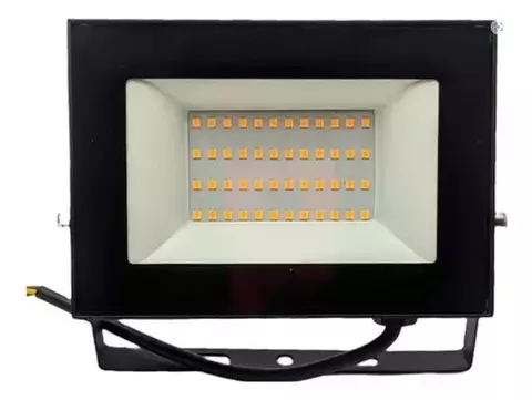 Refletor Led 100w 127/220V - Carcaça Preta Luz Branco-Quente IP65/IP66 A prova D'Água - comprar online