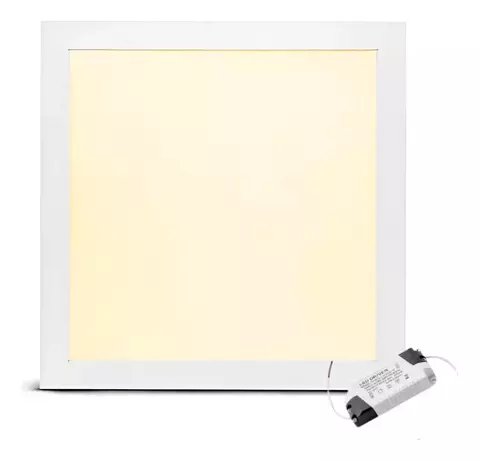 Luminária Led Quadrada De Embutir 24w 3500k Estrutura Branco 110V/220V