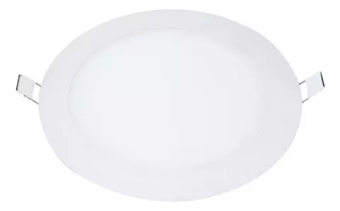 Luminária Led Redonda De Embutir 12w 6500k Estrutura Branco 110V/220V