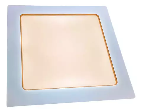 Luminária Led Quadrada De Embutir 12w 3500k Estrutura Branco 110V/220V