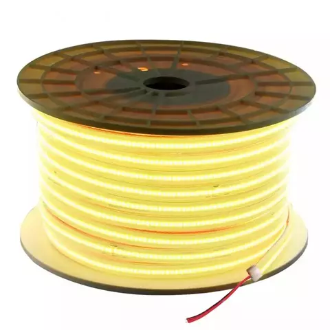 Mangueira Fita Led Cob 100 Metros 320smd/m Ip67 Branco Quente 3500k 110v