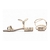 Rasteira Salto Baixo Ouro Light Manta de Strass - comprar online