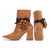 Bota Bico Fino Cano Médio Flor - loja online