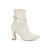 Bota Bico Fino Croco Off White - ZAMHÁ 