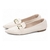 Sapatilha Mocassim Bico Fino Off White - loja online