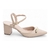 Scarpin Bege Enfeite Dourado
