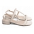 Rasteira Salto Baixo Off White - ZAMHÁ 