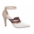 Scarpin Off White/Bege e preto