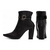 Bota Cano Curto Napa Preto