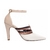 Scarpin Off White/Bege e preto - ZAMHÁ 