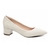 Sapato Scarpin Verniz Off White