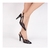 Scarpin Verniz Preto / Tela na Cor Preto