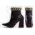 Bota Bico Fino Preta Tornozelo Corrente - comprar online