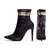 Bota Bico Fino Cano Médio Napa Preto
