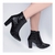 Bota Bico Napa Croco Preto