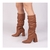 Bota Franzida Caramelo Bico é Fino - comprar online