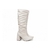 Bota Franzida Off White Bico Fino