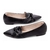 Sapatilha Mocassim Bico Fino Preto - ZAMHÁ 