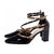 Scarpin Salto Bloco Grosso Verniz Preto