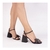 Sandália Napa Preto Flor com Strass na cor Onix