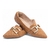 Sapatilha Mocassim Bico Fino Lezard Caramelo