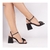 Sandália Napa Preto Flor com Strass na cor Onix - comprar online