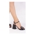 Sandália Napa Preto Flor com Strass na cor Onix