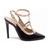 Scarpin Piramide Verniz Preto e Verniz Bege