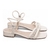 Rateira Salto Baixo Off White - ZAMHÁ 