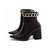 Bota Bico Fino Preta Tornozelo Corrente - comprar online