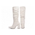 Bota Franzida Off White Bico Fino