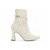 Bota Bico Fino Croco Off White - loja online