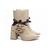 Bota Bico Fino Cano Médio Flor - loja online