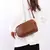 Bolsa Crossbody de Ombro Pequeno Retro, Monocromática, Couro PU