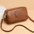 Bolsa Crossbody de Ombro Pequeno Retro, Monocromática, Couro PU