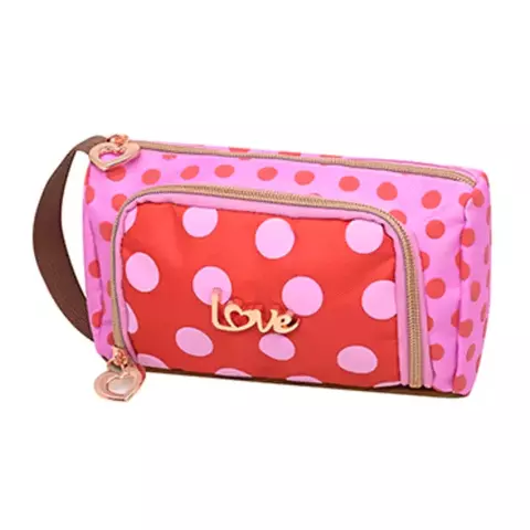 ESTOJO LOVE PINK POÁ TRIANGULAR - comprar online
