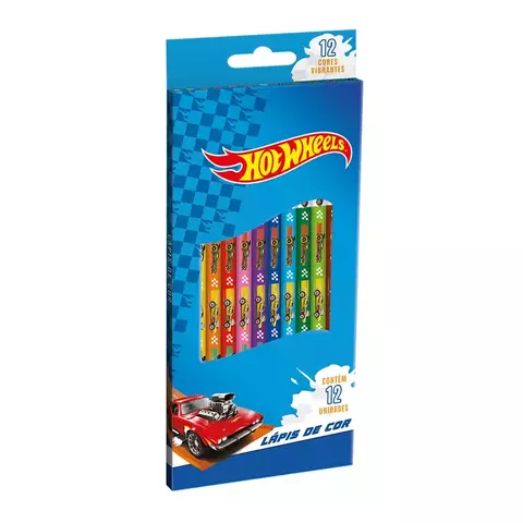 Lápis de Cor - 12 Cores - Hot Wheels - comprar online