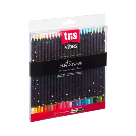 Lápis de Cor Vibes Noturna 24 Cores - Tris - comprar online