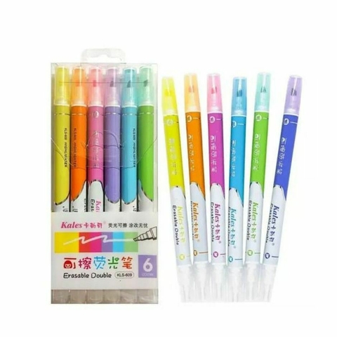 Caneta Marca Texto Apagável Tons Pastel