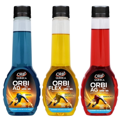 Aditivo Para Combustivel Limpa Bicos Orbi 200ml Flex Gasolina Diesel