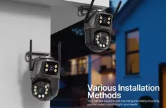 4k 8mp hd wifi câmera ptz ao ar livre 4mp lente dupla tela ai rastreamento câm - loja online
