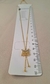 Colar "Franja" Cravejado com Zircônia - folheado - 45cm