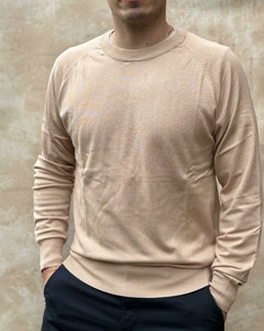 SWEATER CUELLO REDONDO - BEIGE - comprar online