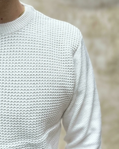 SWEATER TRAMADO - MARFIL - comprar online