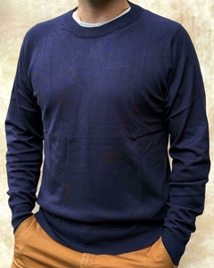 SWEATER CUELLO REDONDO - AZUL - comprar online