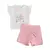 Conjunto bordado com flor