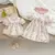 Verão irmã combina, vestido de princesa rosa Leonor na internet