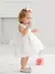 Vestido de batismo com chapéu para menina