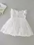 Vestidos de baile de renda com chapéu para batizado - Mallu Baby