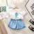 Camiseta de frutas xadrez shorts meninas 2 pc/set verão roupas infantis algodã - Mallu Baby